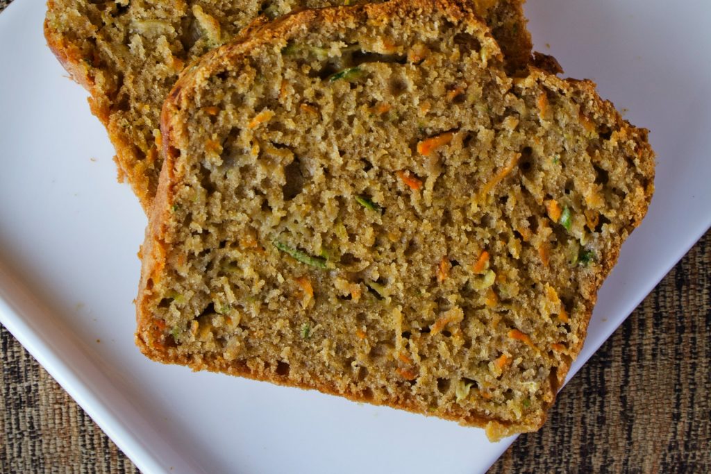 Some barley bread on white plate