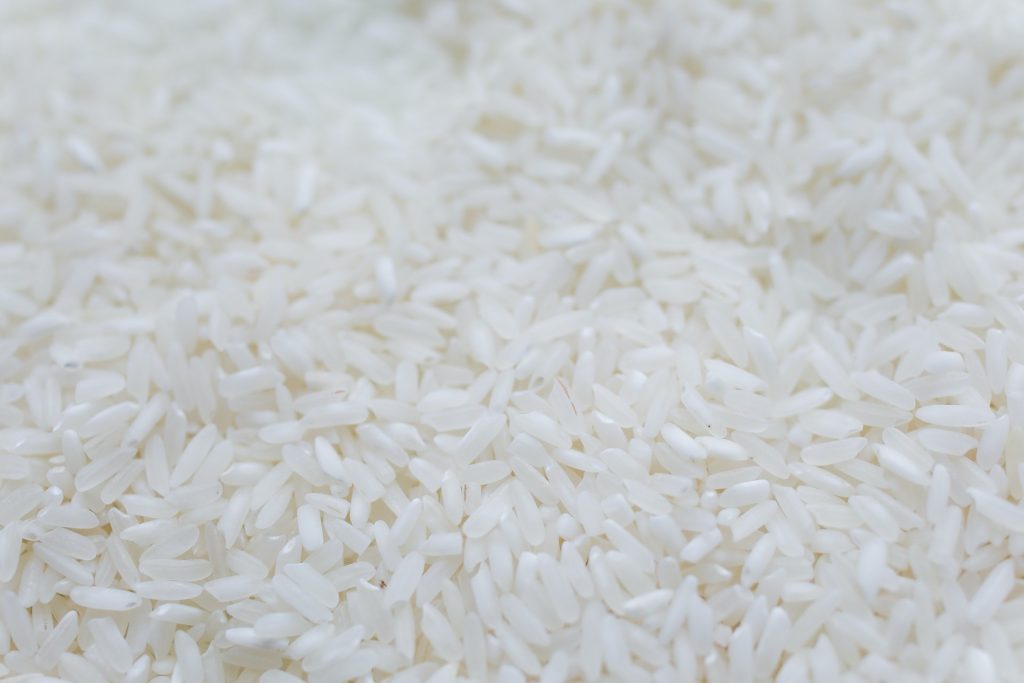 White rice grains full picture